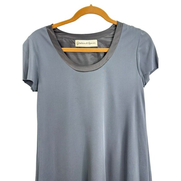 Graham & Spencer Women's Sz Small Gray Lined Knee Length Sheath Dress Si… - Picture 2 of 11